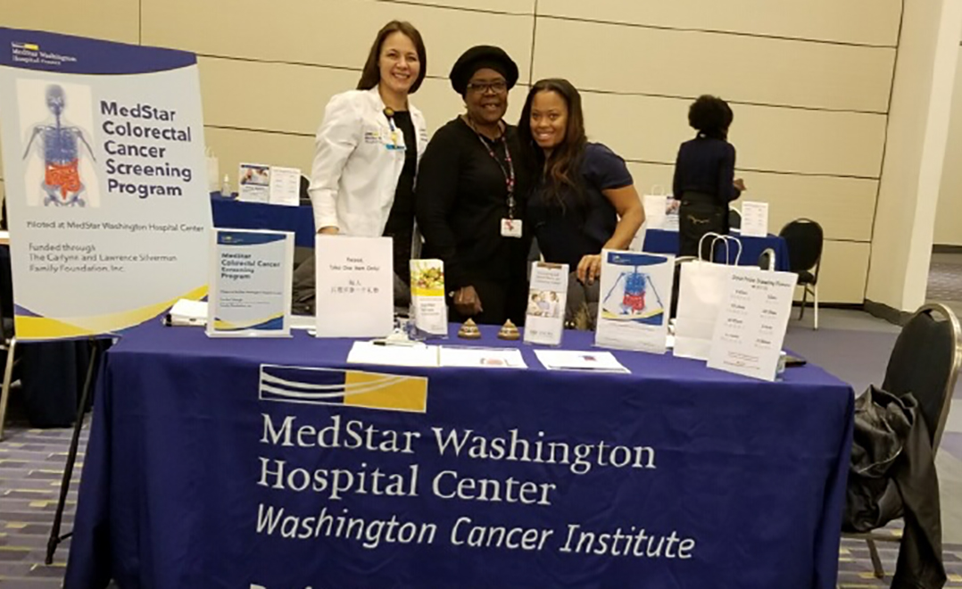 MedStar Washington Hospital Center conference table with volunteers